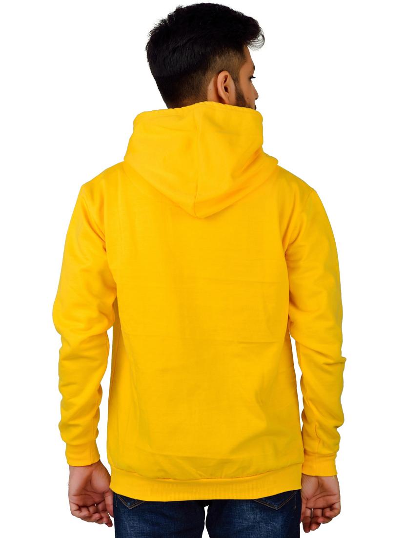 men yellow typographic hooded sweatshirt - 20564694 - Standard Image - 2