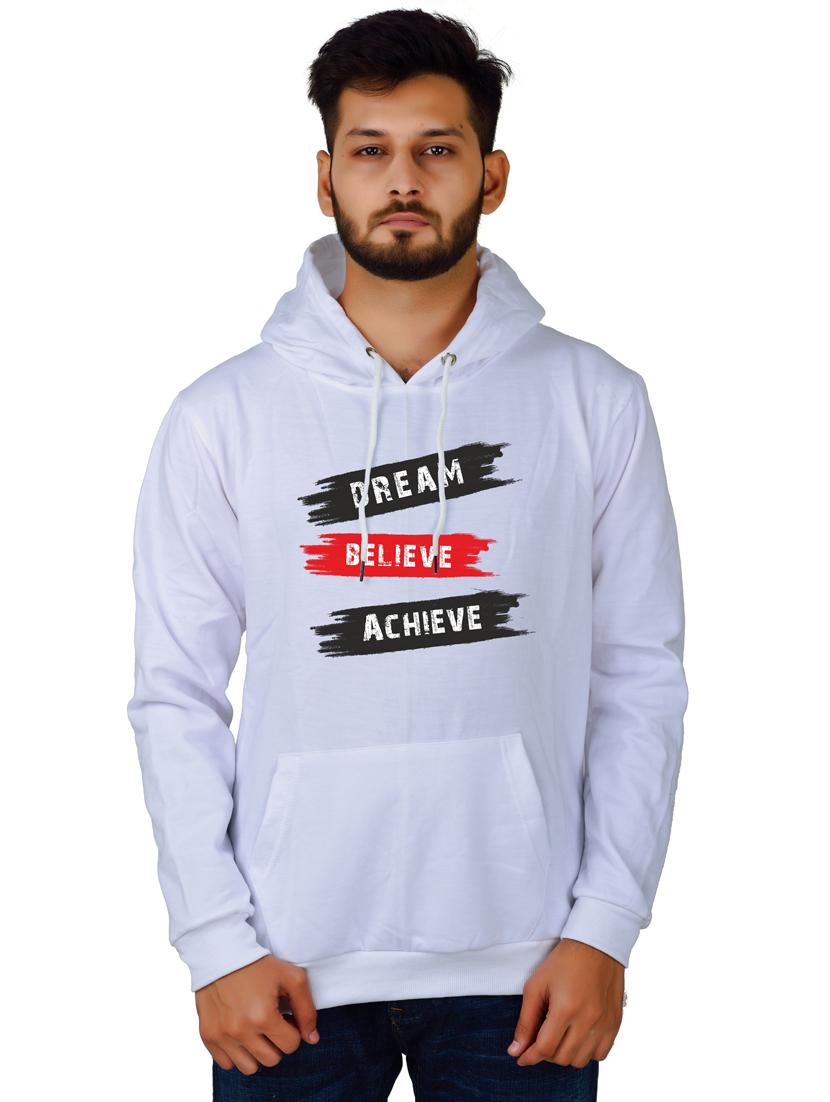 men white typographic hooded sweatshirt - 20564697 -  Zoom Image - 0