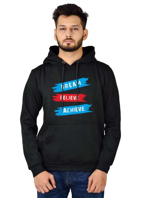 men black typographic hooded sweatshirt - 20564703 -  Standard Image - 0