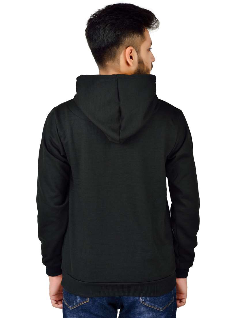 men black typographic hooded sweatshirt - 20564703 - Standard Image - 2
