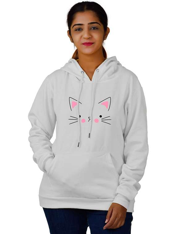 women white graphic hooded sweatshirt - 20564716 - Zoom Image - 0