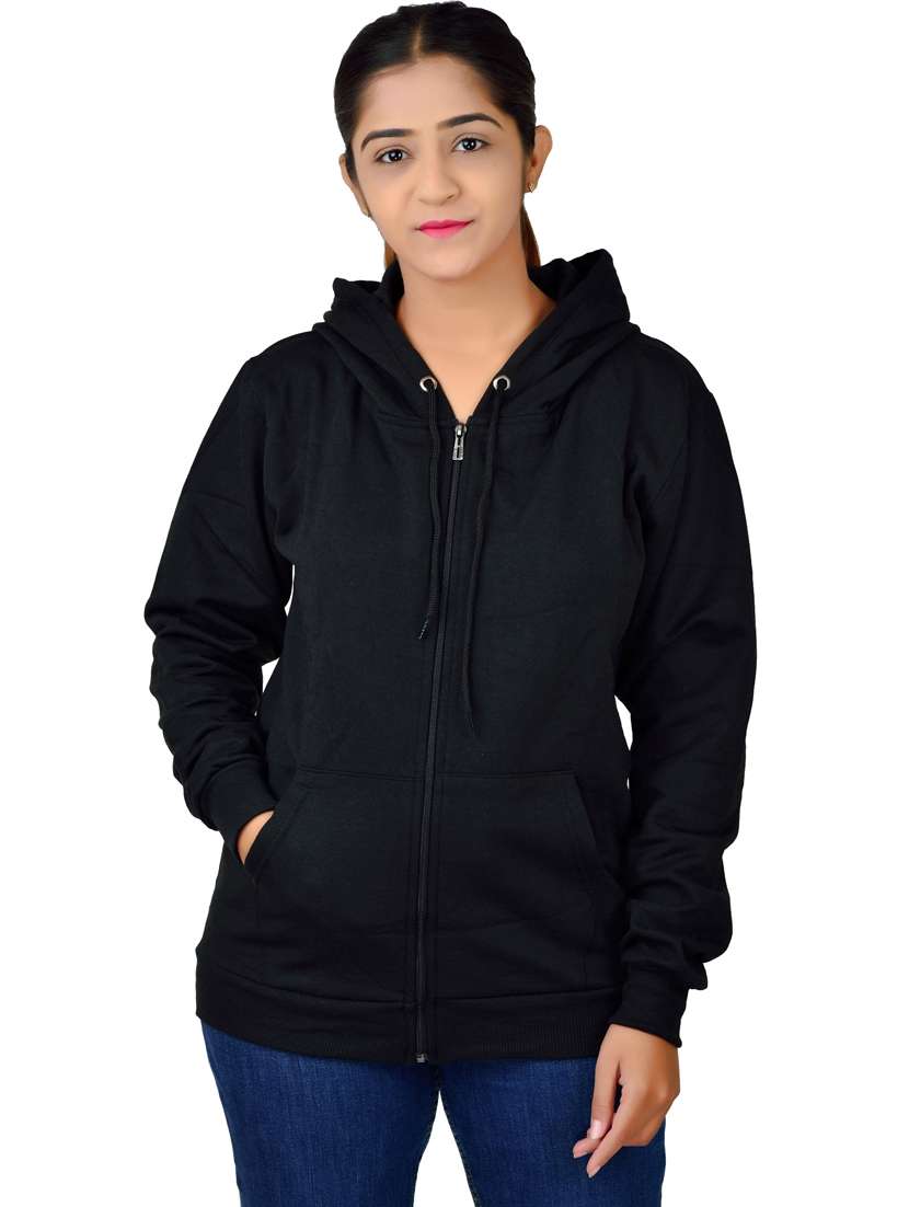 black long sleeve hooded sweatshirt