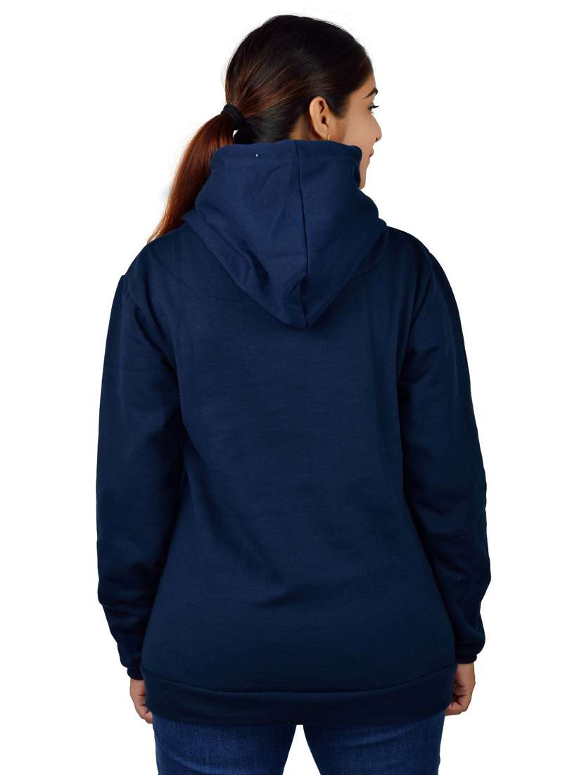 navy blue long sleeve hooded sweatshirt - 20564816 -  Standard Image - 2