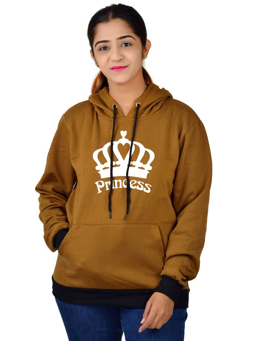 brown long sleeve hooded sweatshirt - 20564832 - Standard Image - 2