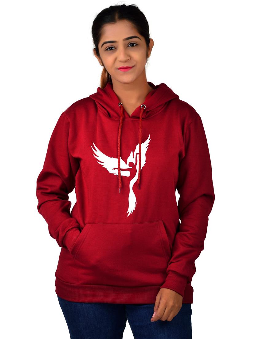 maroon long sleeve hooded sweatshirt - 20564935 - Standard Image - 2