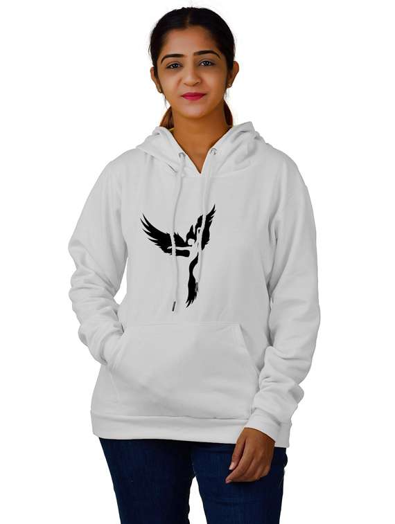 white long sleeve hooded sweatshirt - 20564942 -  Standard Image - 2