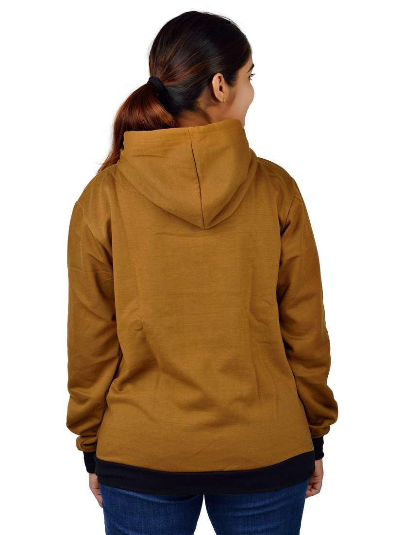 brown long sleeve hooded sweatshirt - 20564944 -  Standard Image - 2