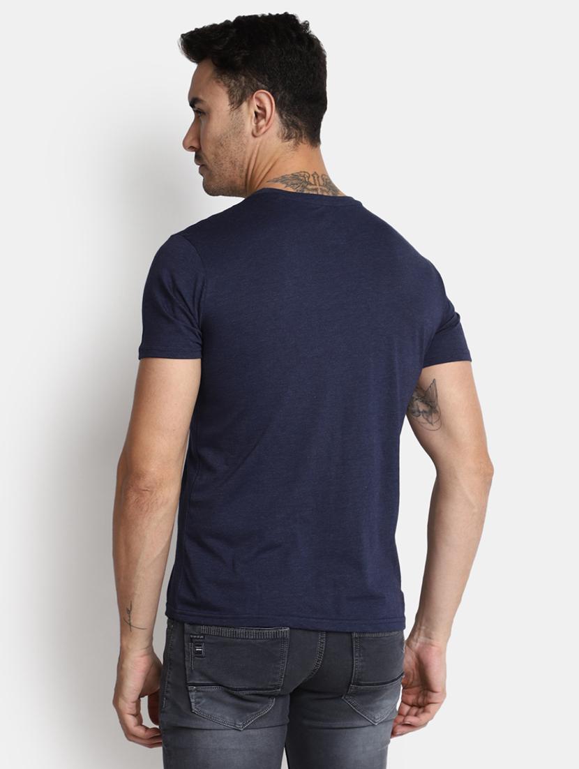 navy blue cotton regular t-shirt - 20565237 - Standard Image - 2
