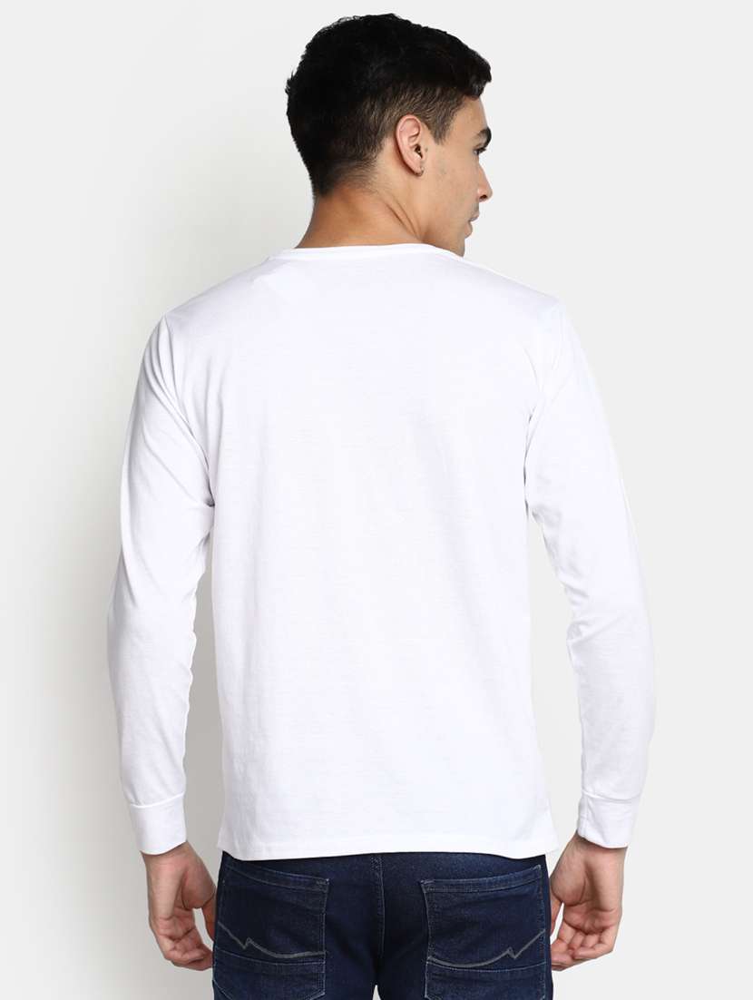 white cotton placement print tshirt - 20565259 -  Standard Image - 2
