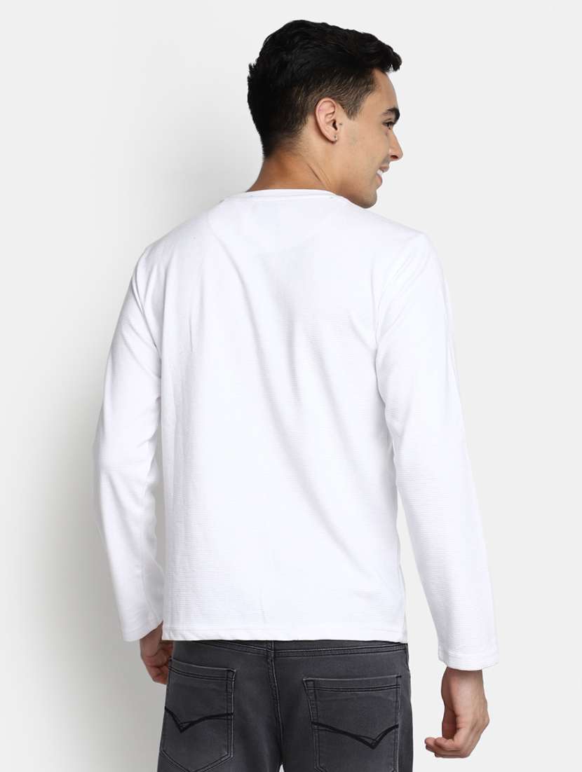 white cotton chest print tshirt - 20565269 -  Standard Image - 2
