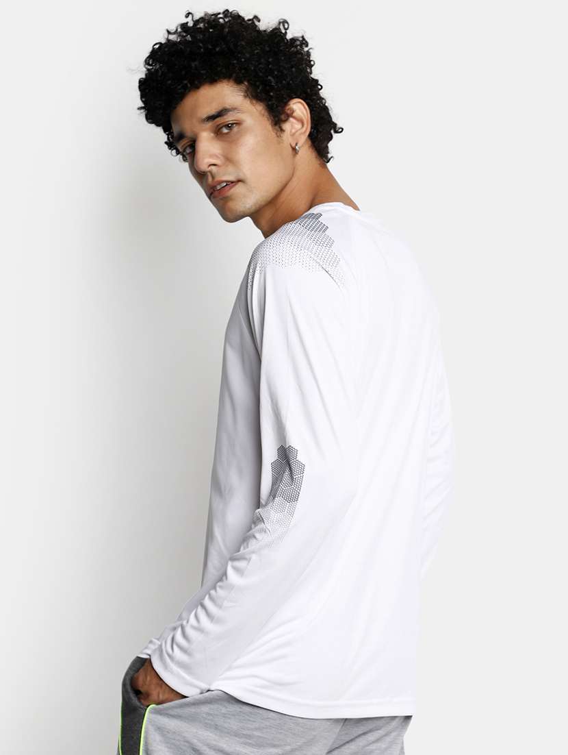 white cotton placement print tshirt - 20565297 -  Standard Image - 2