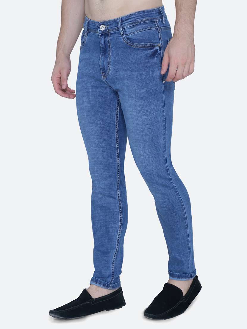 Mens Slim Fit Plain Jeans - 20566103 -  Standard Image - 2