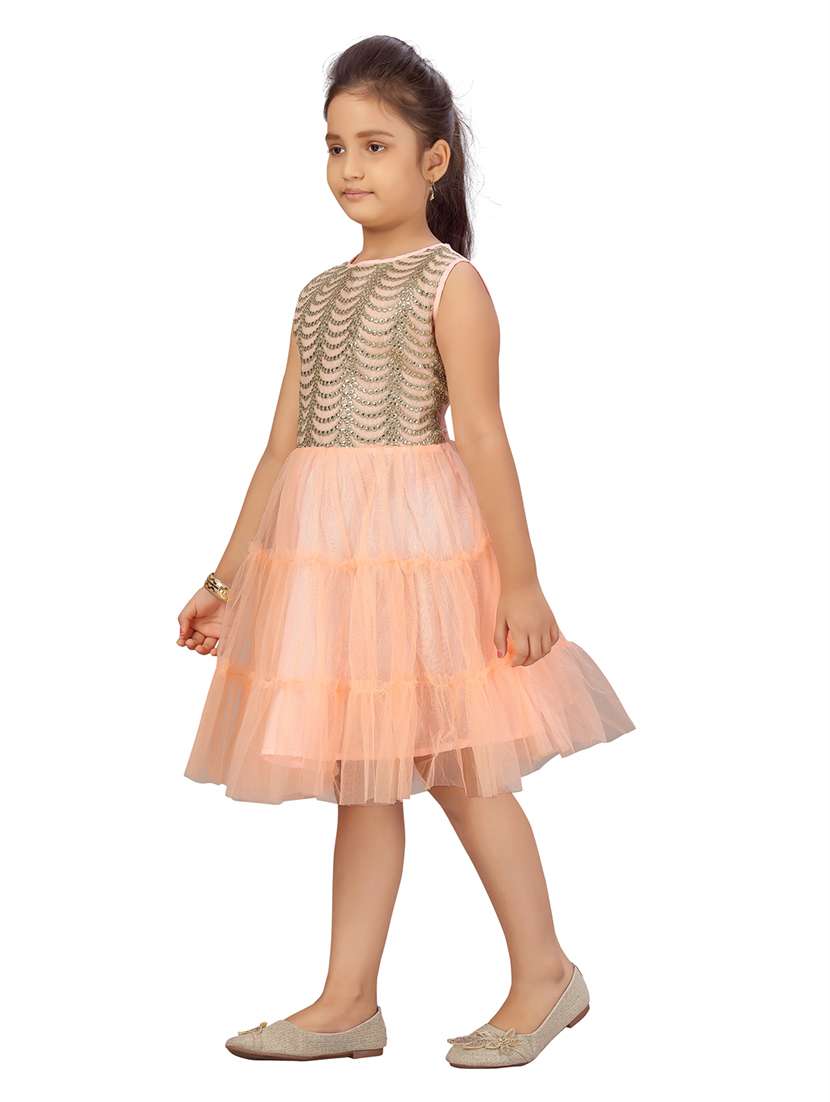 girls round neck sleeveless frock - 20568292 - Standard Image - 2