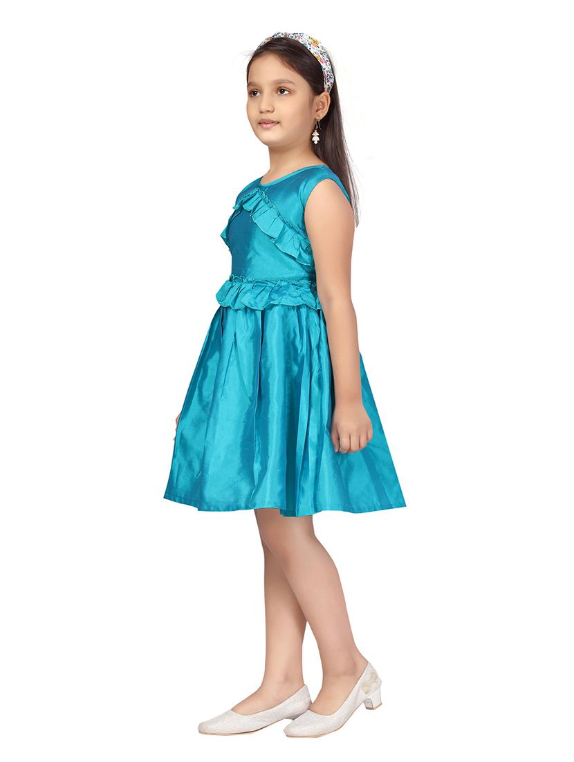 girls round neck sleeveless frock - 20568339 - Standard Image - 2