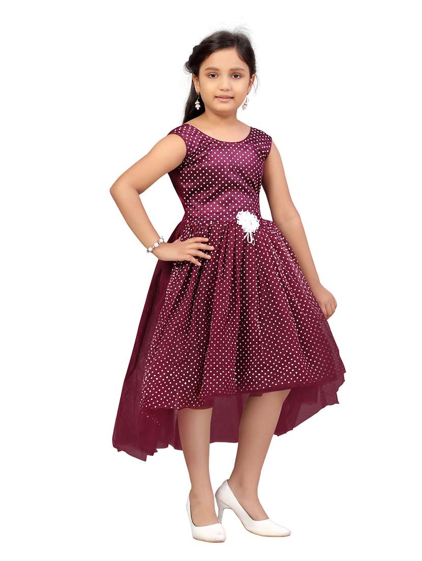 girls round neck sleeveless frock - 20568345 - Standard Image - 2