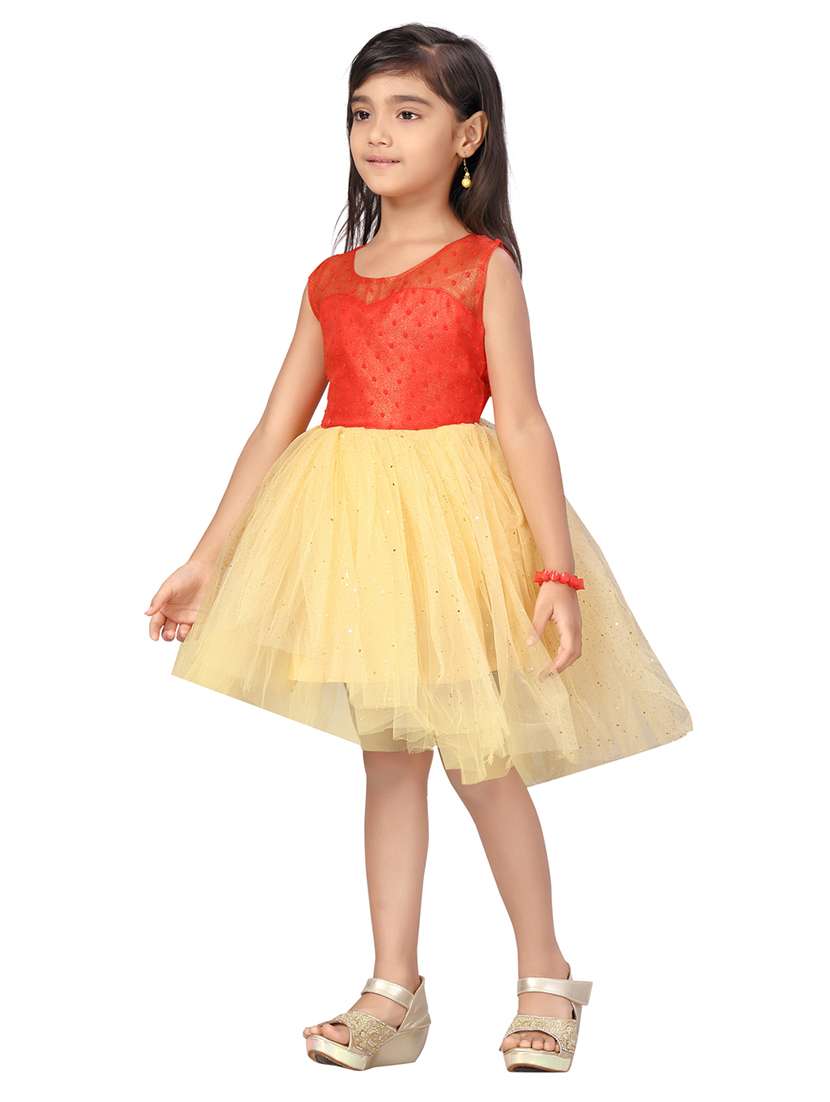girls round neck sleeveless frock - 20568347 -  Standard Image - 2