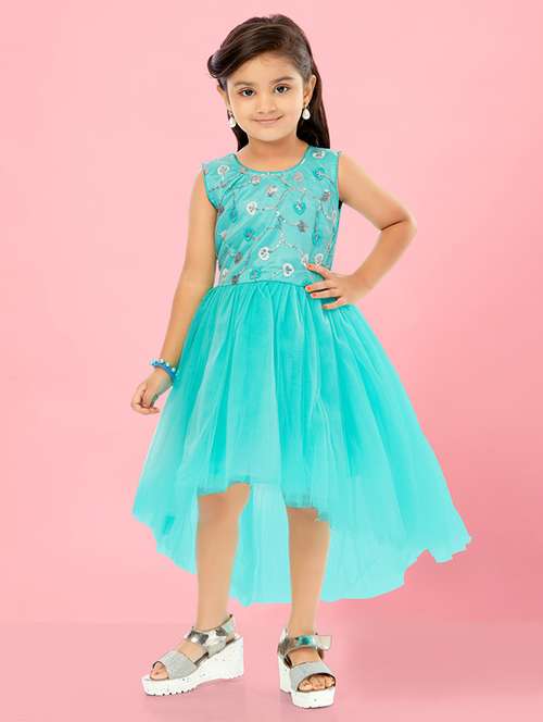 girls round neck sleeveless frock - 20568348 -  Standard Image - 0
