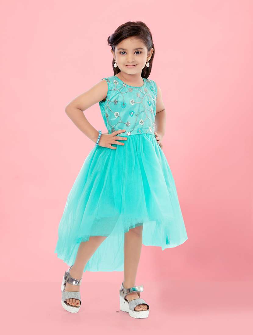 girls round neck sleeveless frock - 20568348 -  Standard Image - 2