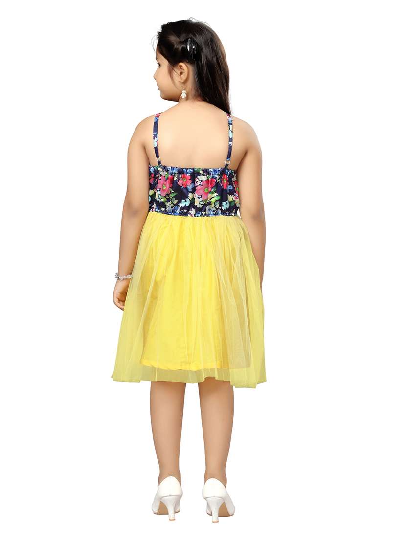 girls shoulder strap neck sleeveless frock - 20568371 -  Standard Image - 2