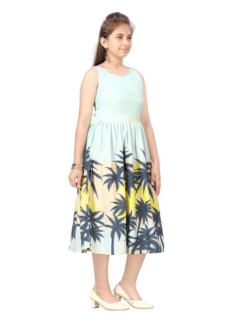 girls round neck sleeveless frock - 20568380 - Standard Image - 2