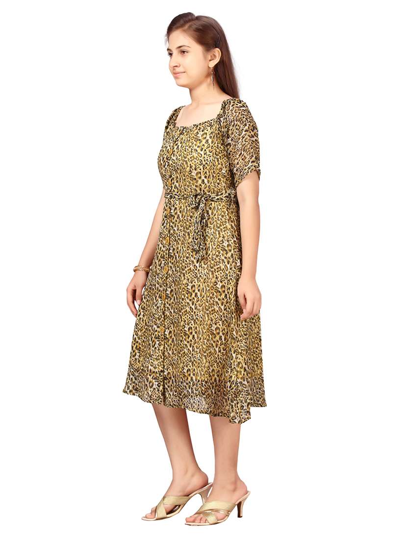 girls square neck short sleeves frock - 20568384 -  Standard Image - 2