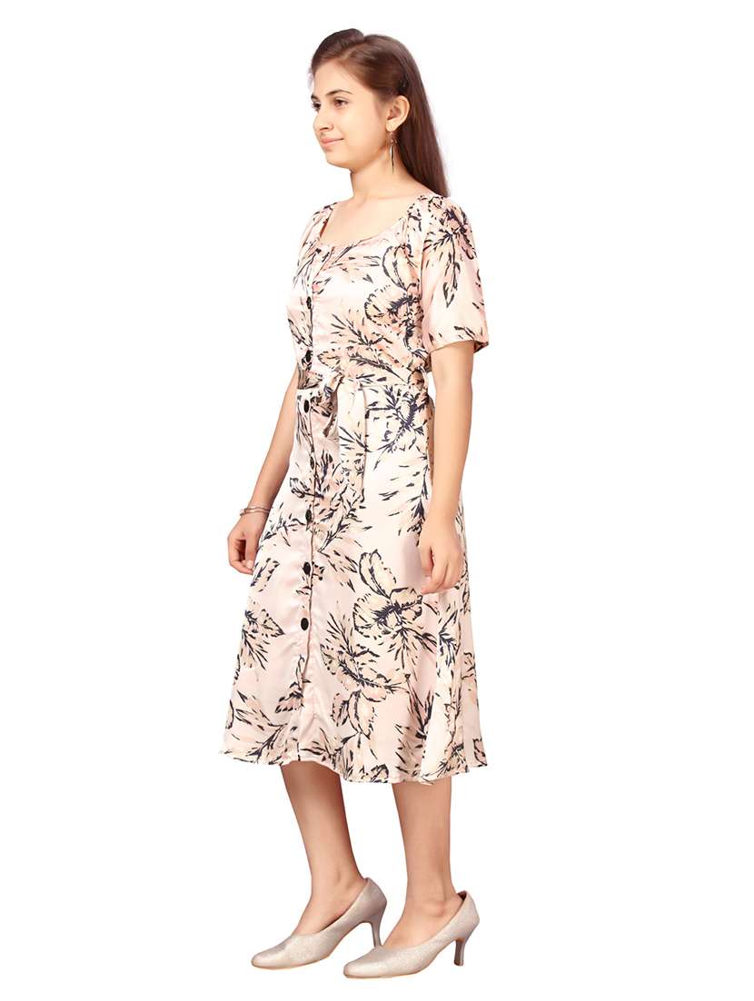 girls square neck short sleeves frock - 20568387 -  Standard Image - 2