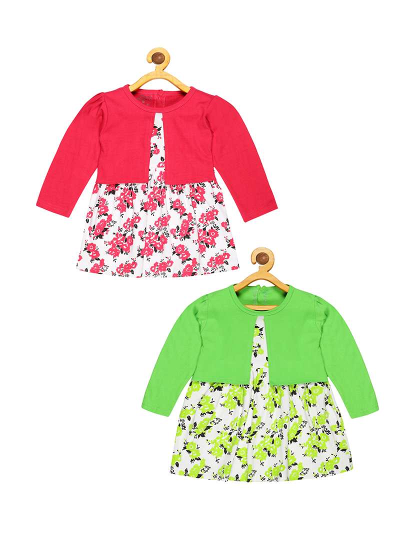 girls round neck long sleeves frock