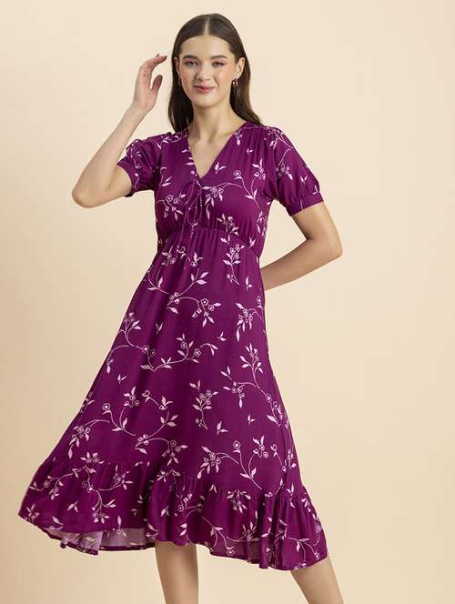 women floral printed fit & flare dress - 20570727 -  Standard Image - 0