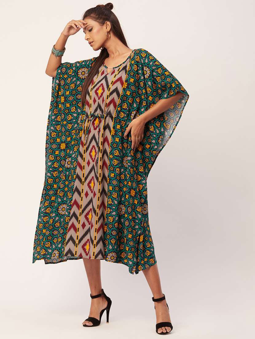 women printed asymmetric kaftan dress - 20570736 -  Standard Image - 2
