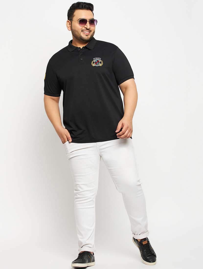 men black plus size polo t-shirt - 20570868 -  Standard Image - 2