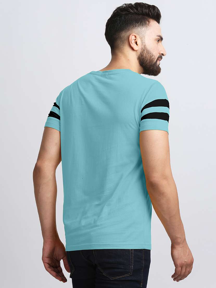 men round neck color block  t-shirt - 20570989 -  Standard Image - 2