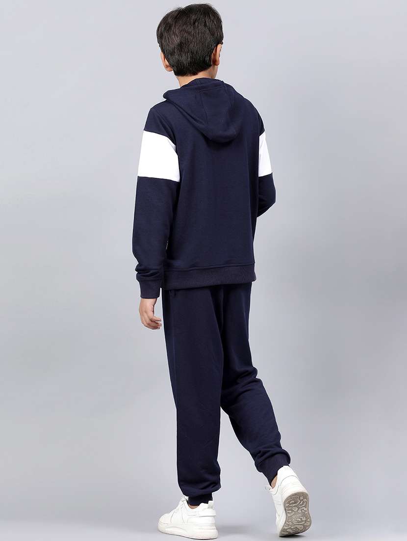 boys navy blue & white track wear - 20571207 -  Standard Image - 2