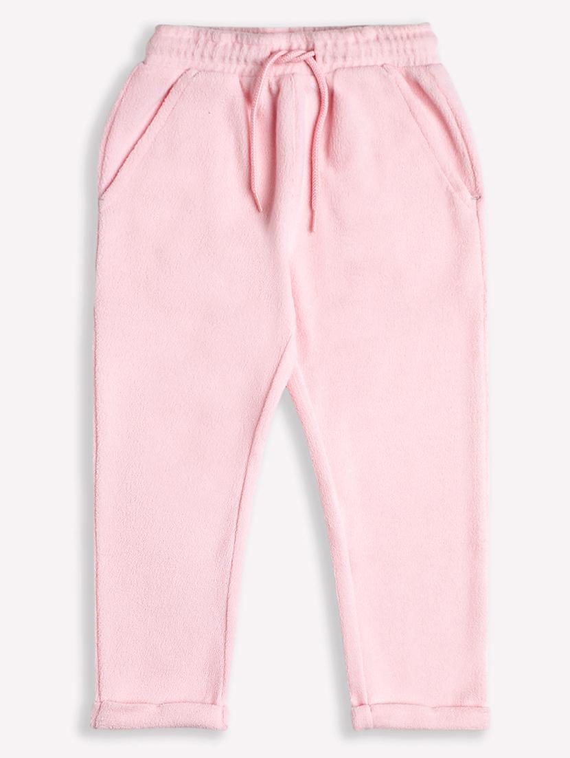 girls pink velvet full length twin set - 20571234 - Standard Image - 2