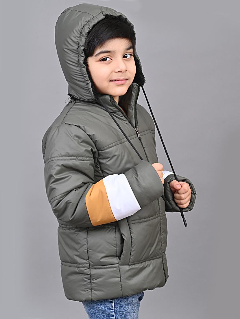 olive fleece quilted jacket - 20571371 - Standard Image - 2