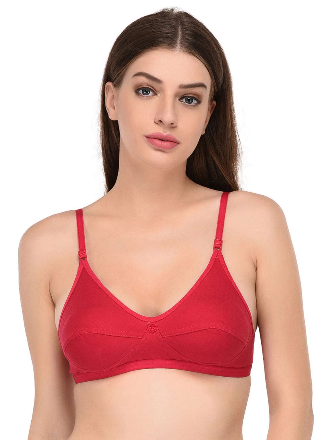 women solid hosiery regular bra