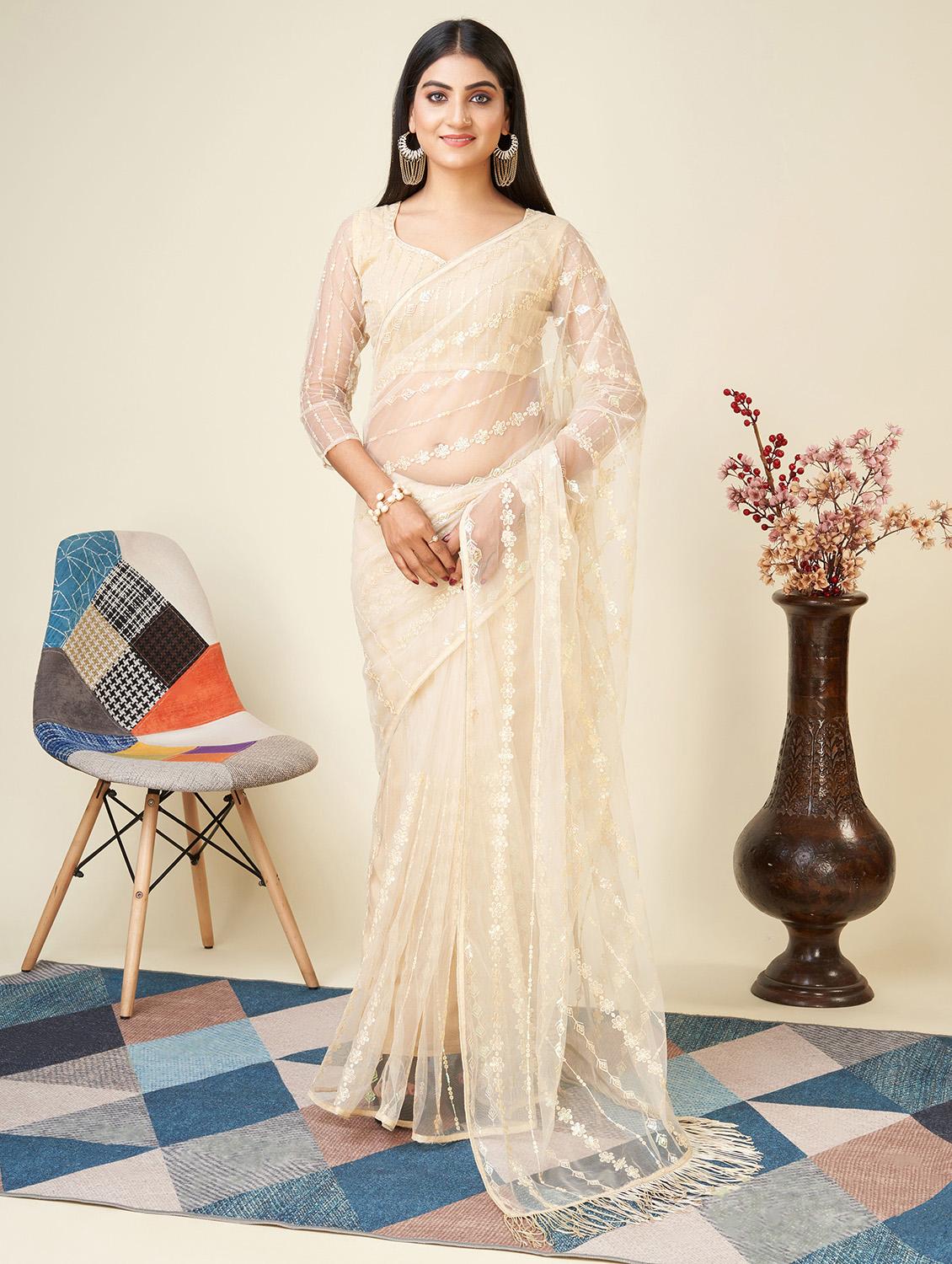 women's embroidered saree with blouse - 20572081 -  Zoom Image - 0