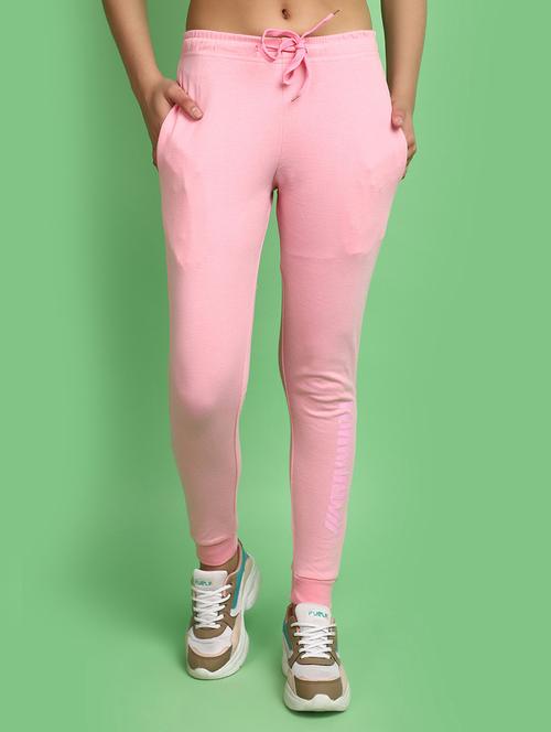 pink cotton joggers - 20572238 - Standard Image - 0