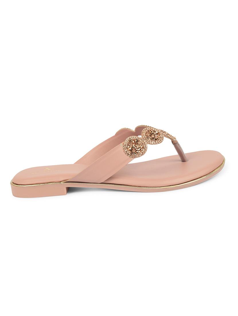 pink synthetic slip on sandals - 20572274 - Standard Image - 2