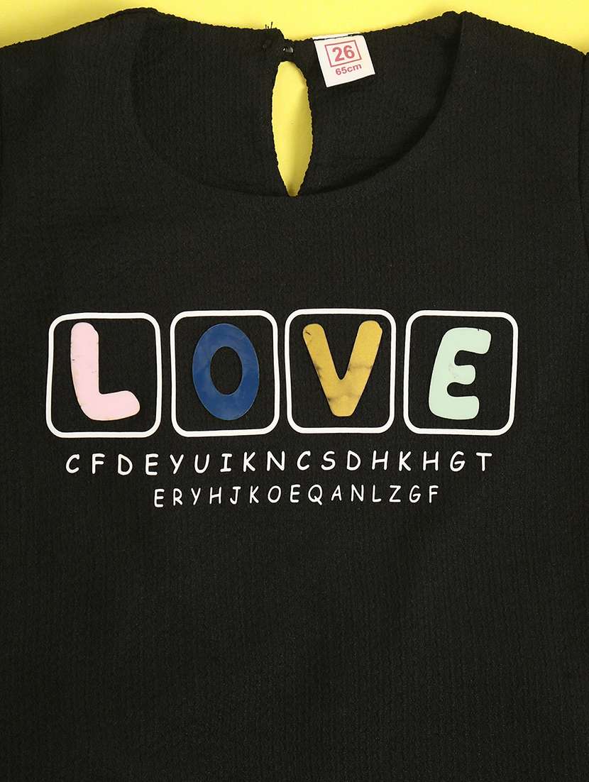 girls printed round neck top - 20572611 -  Standard Image - 2