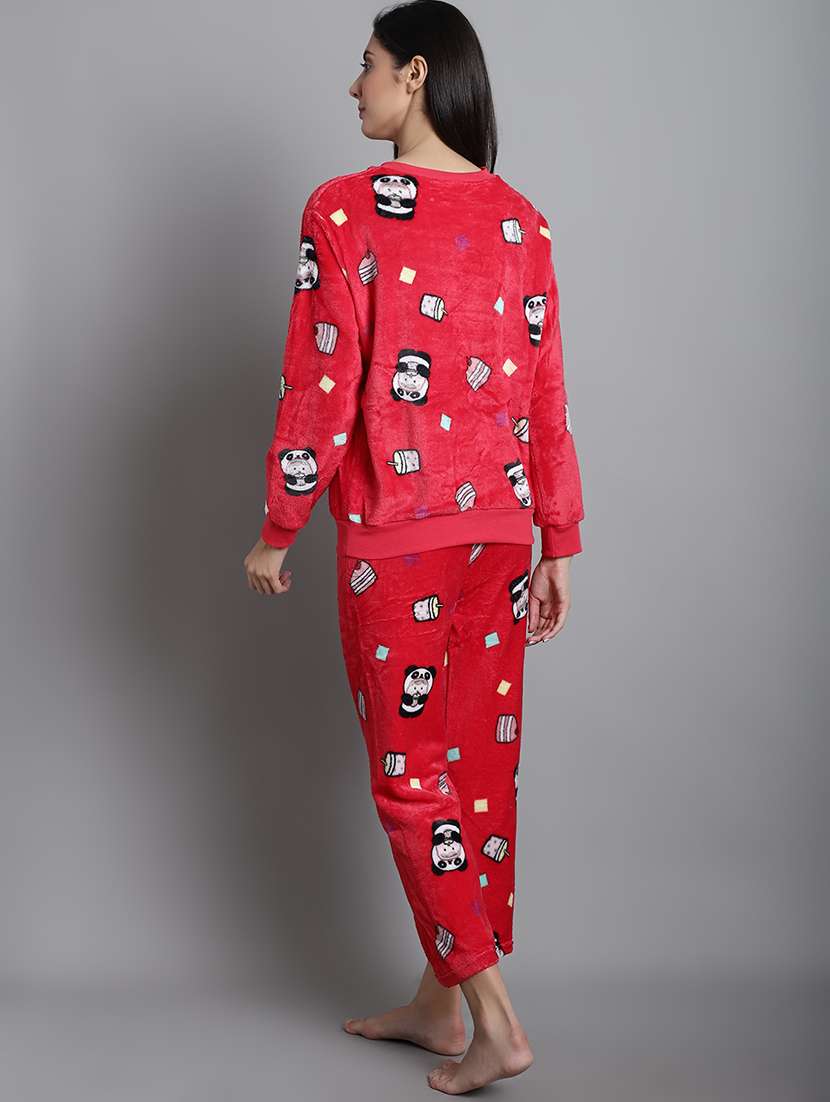 women fleece pyjama nightwear set - 20572776 -  Standard Image - 2