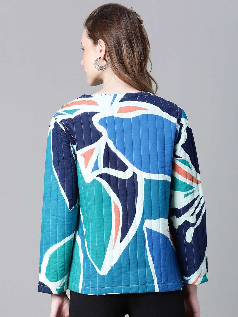 women printed quilted jacket - 20573040 - Standard Image - 2