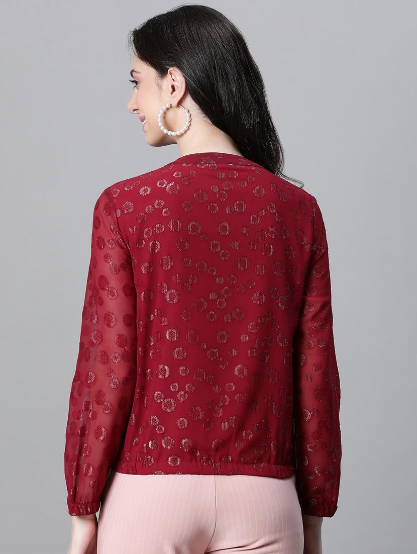 women self designed long sleeves jacket - 20573047 - Standard Image - 2