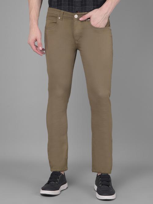 men solid slim fit ankle length jean - 20586047 - Standard Image - 0