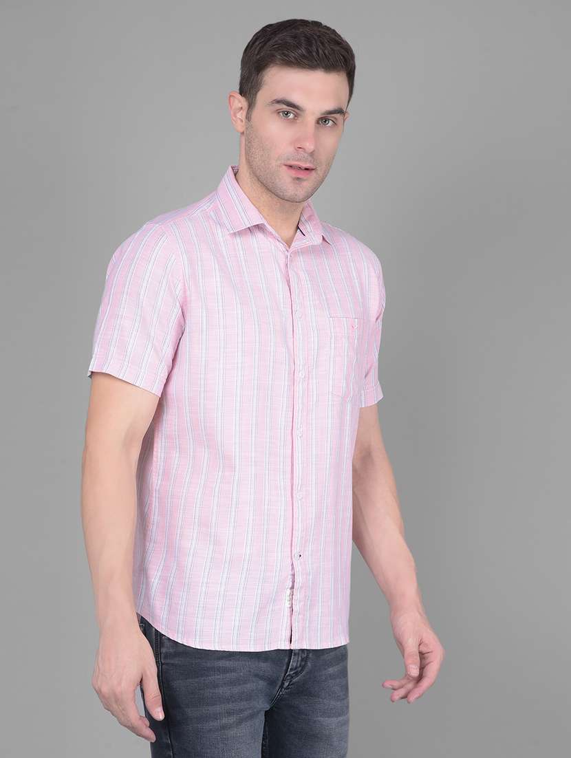 pink striped casual shirt - 20586542 -  Standard Image - 2