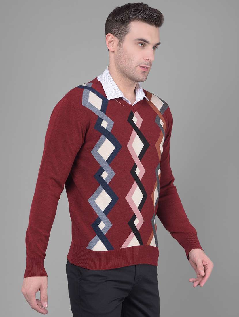 maroon acrylic pullover - 20586569 -  Standard Image - 2
