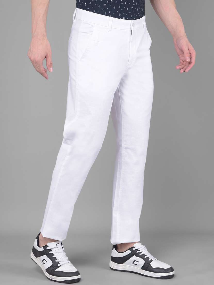men solid ankle length chinos - 20586585 - Standard Image - 2