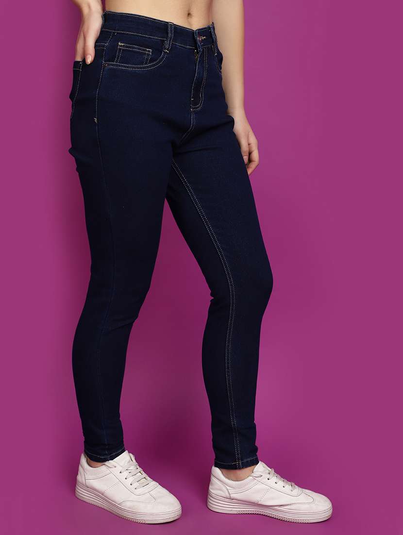 women solid mid rise slim fit jjean - 20587616 -  Standard Image - 2