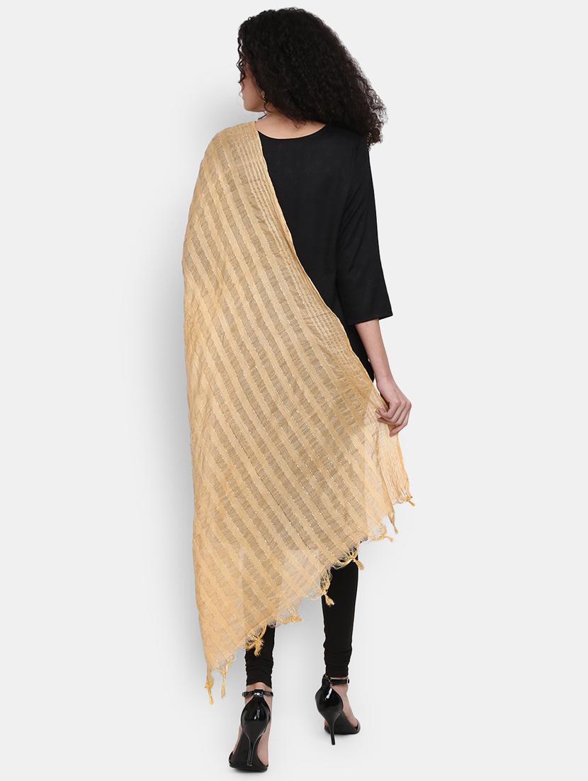 women beige self designed dupatta - 20587652 - Standard Image - 2