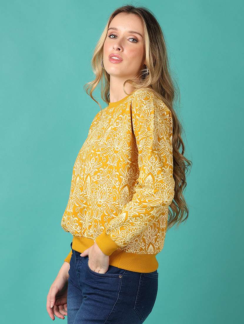 women all over print round neck sweatshirt - 20589009 - Standard Image - 2