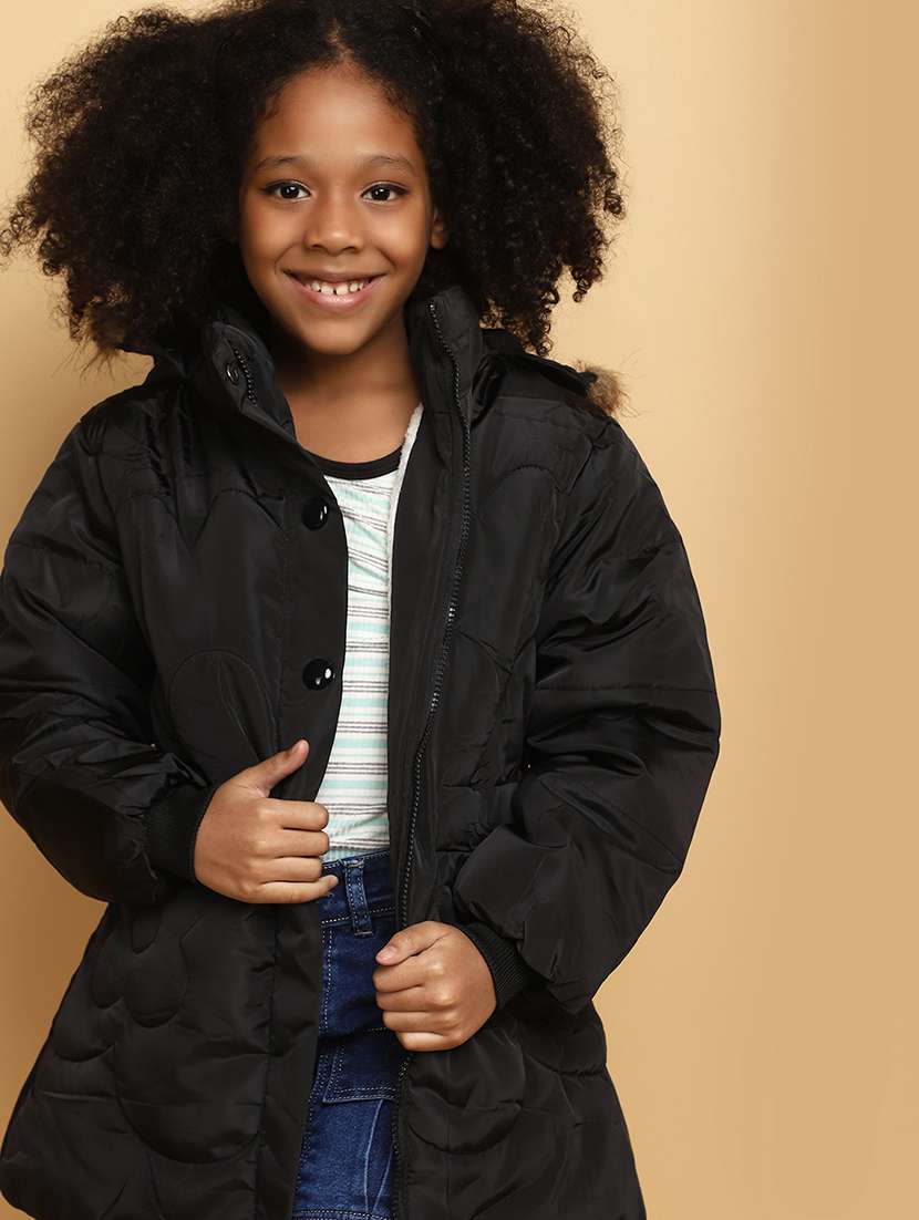 girls solid color henley neck jacket - 20589693 -  Standard Image - 2